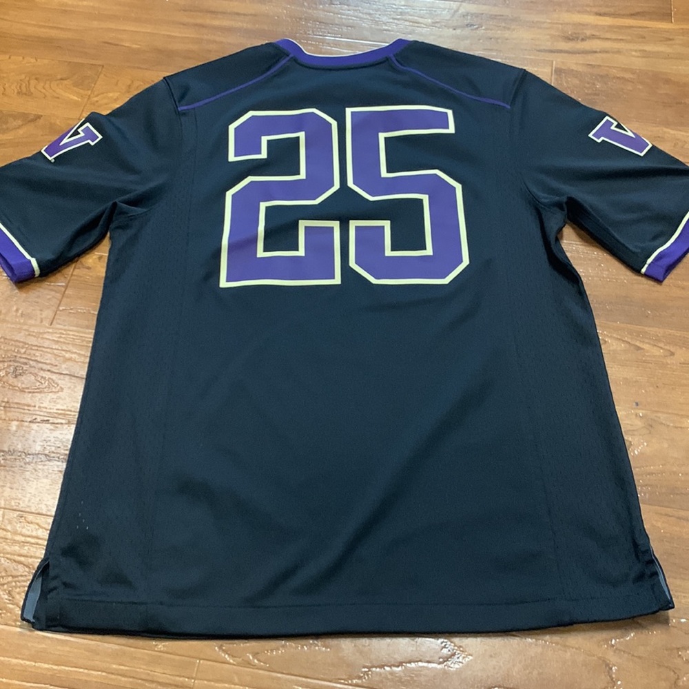 Nike Washington Huskies #25 Black & Purple Football Jersey - Picture 5 of 5
